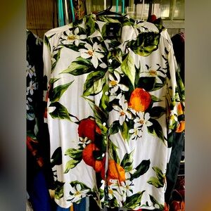 H&M L, men’s lemon button down